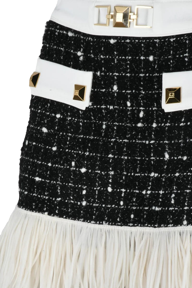 Jacquard Skirt - Black/White