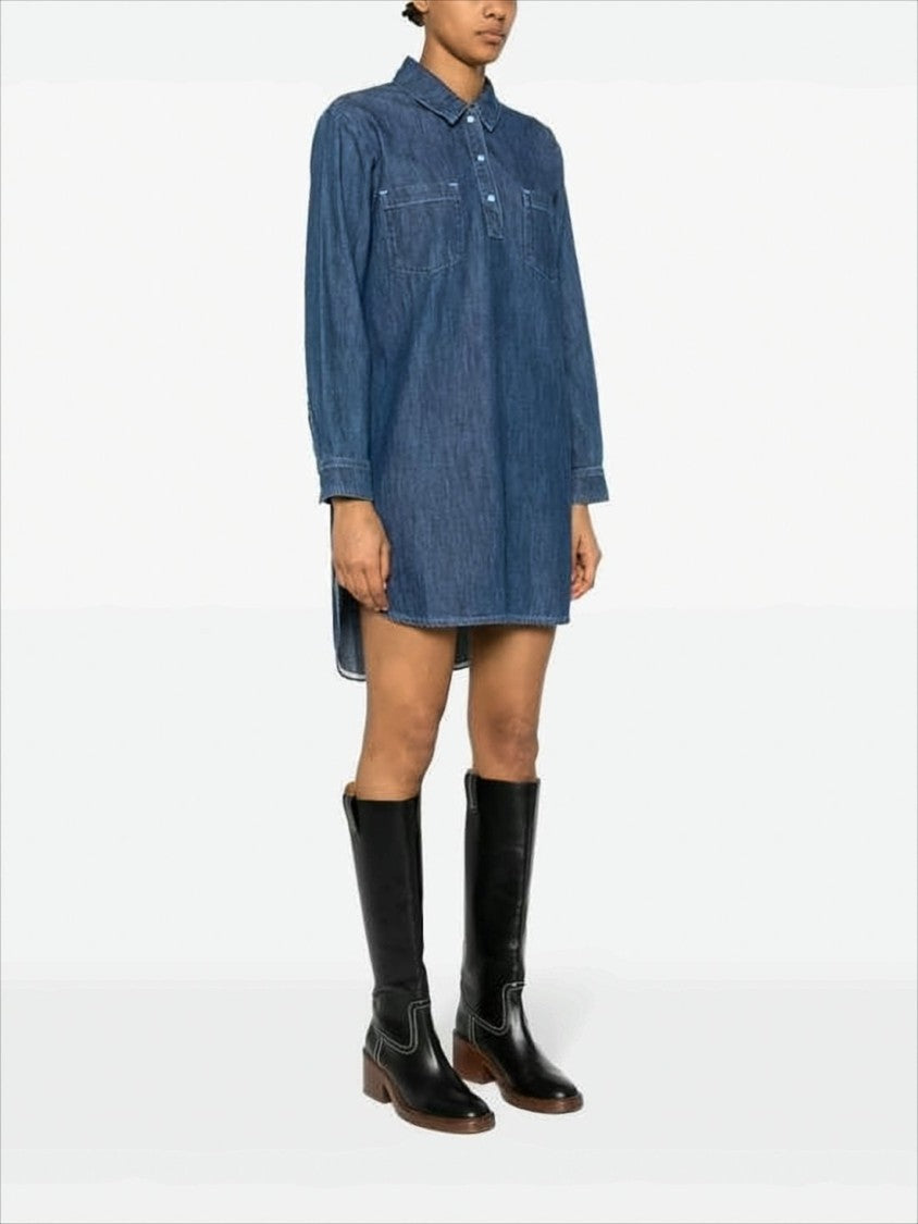 Relaxed Denim Midi Dress