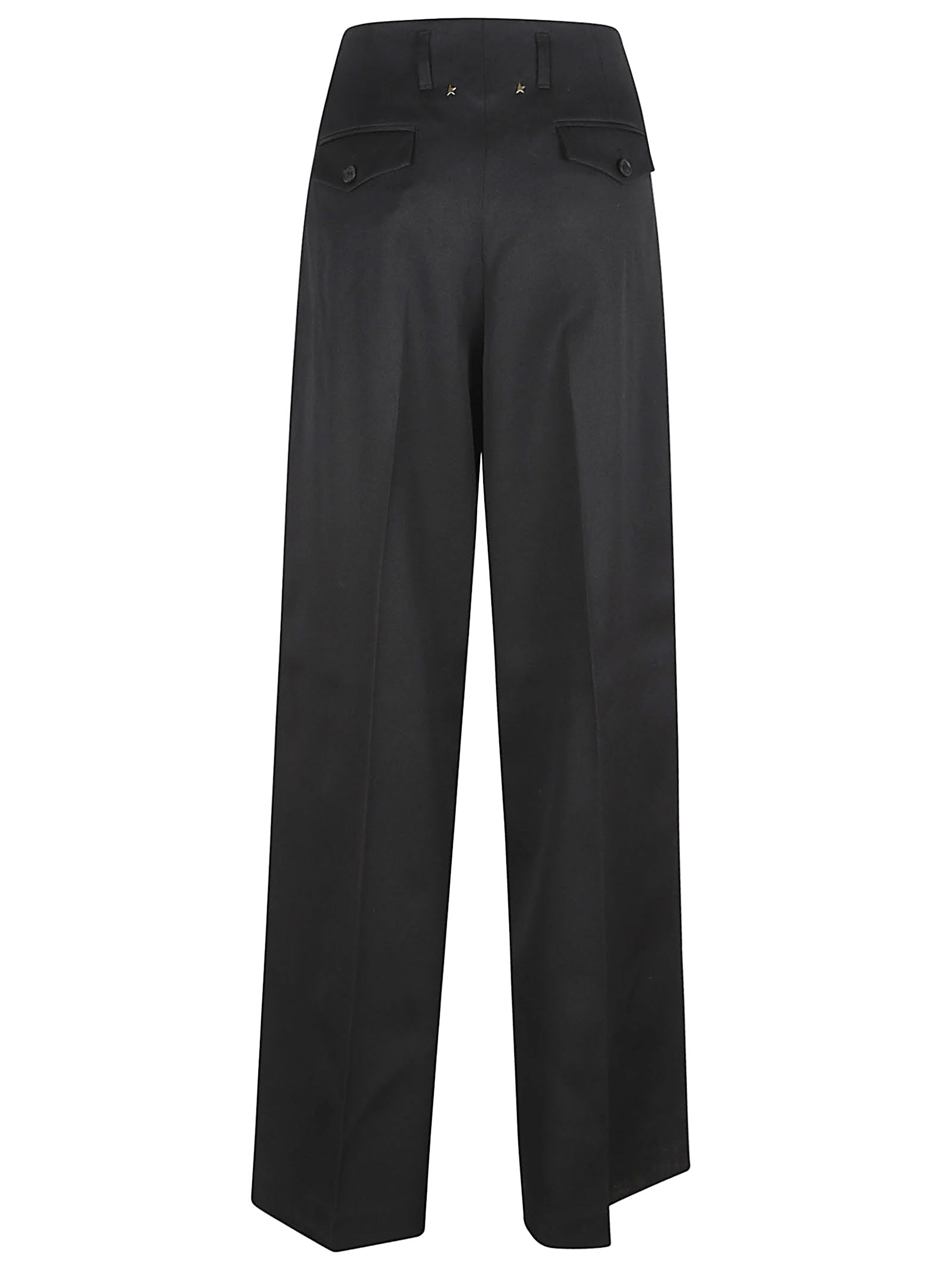 High-Waisted Black Trousers
