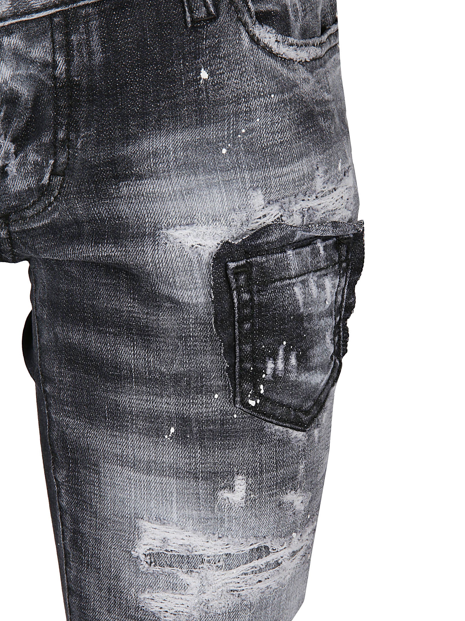 Fitted Black Denim Jeans