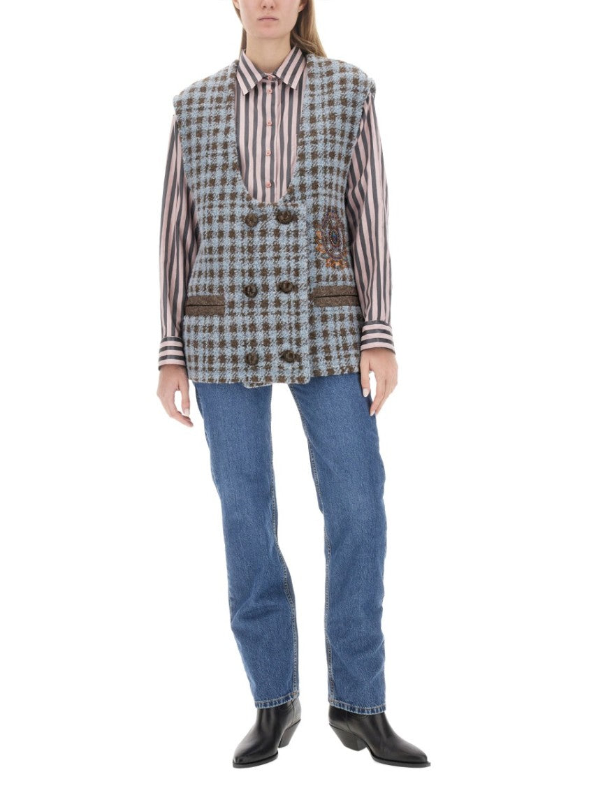 Houndstooth Over Vest