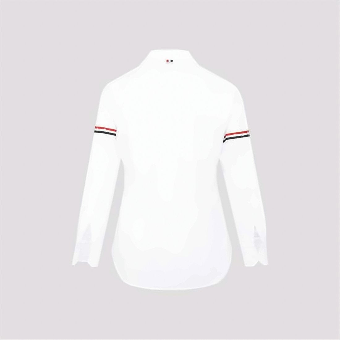 Long-Sleeve Cotton Shirt with Striped Accents