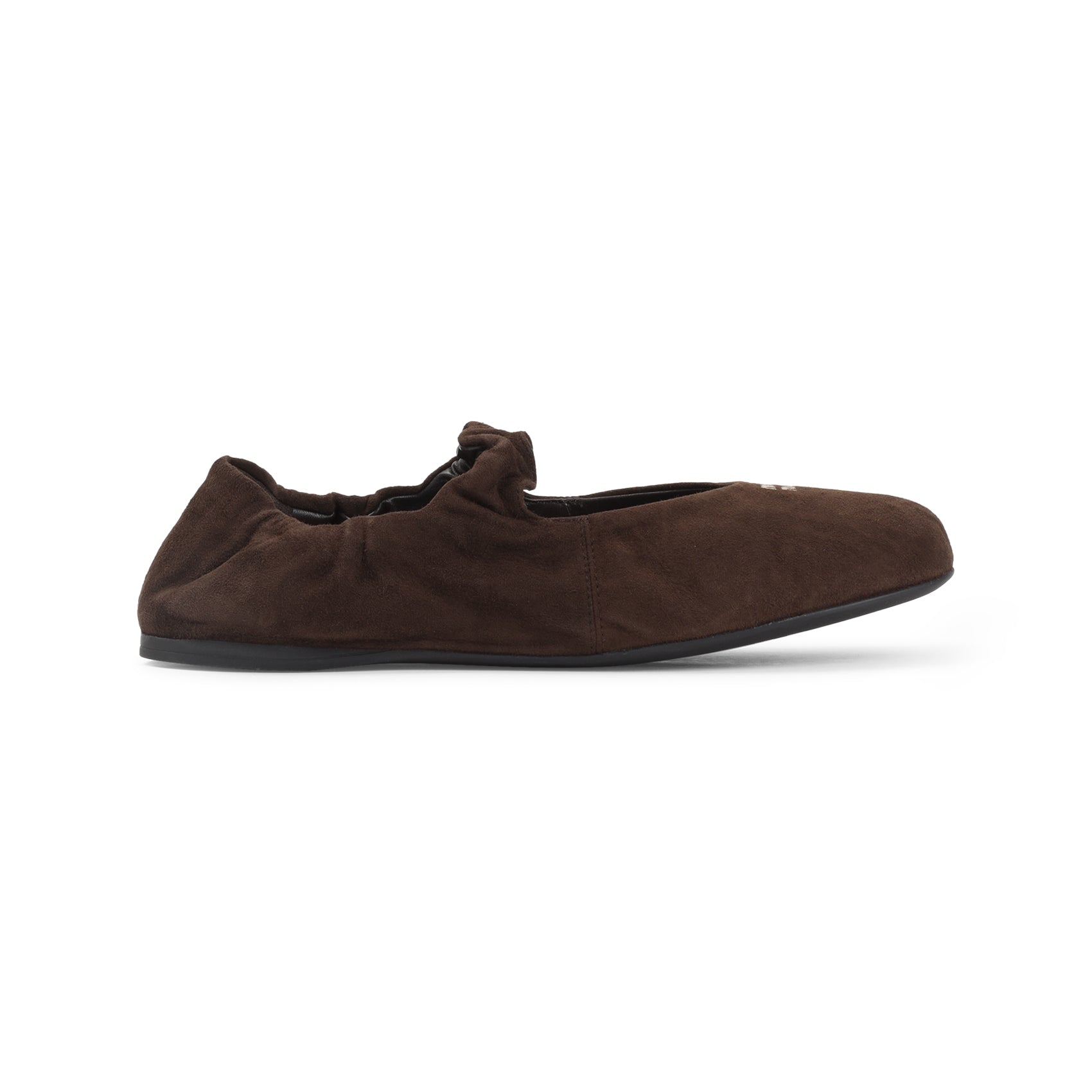 Dark Brown Suede Ballerina Flats