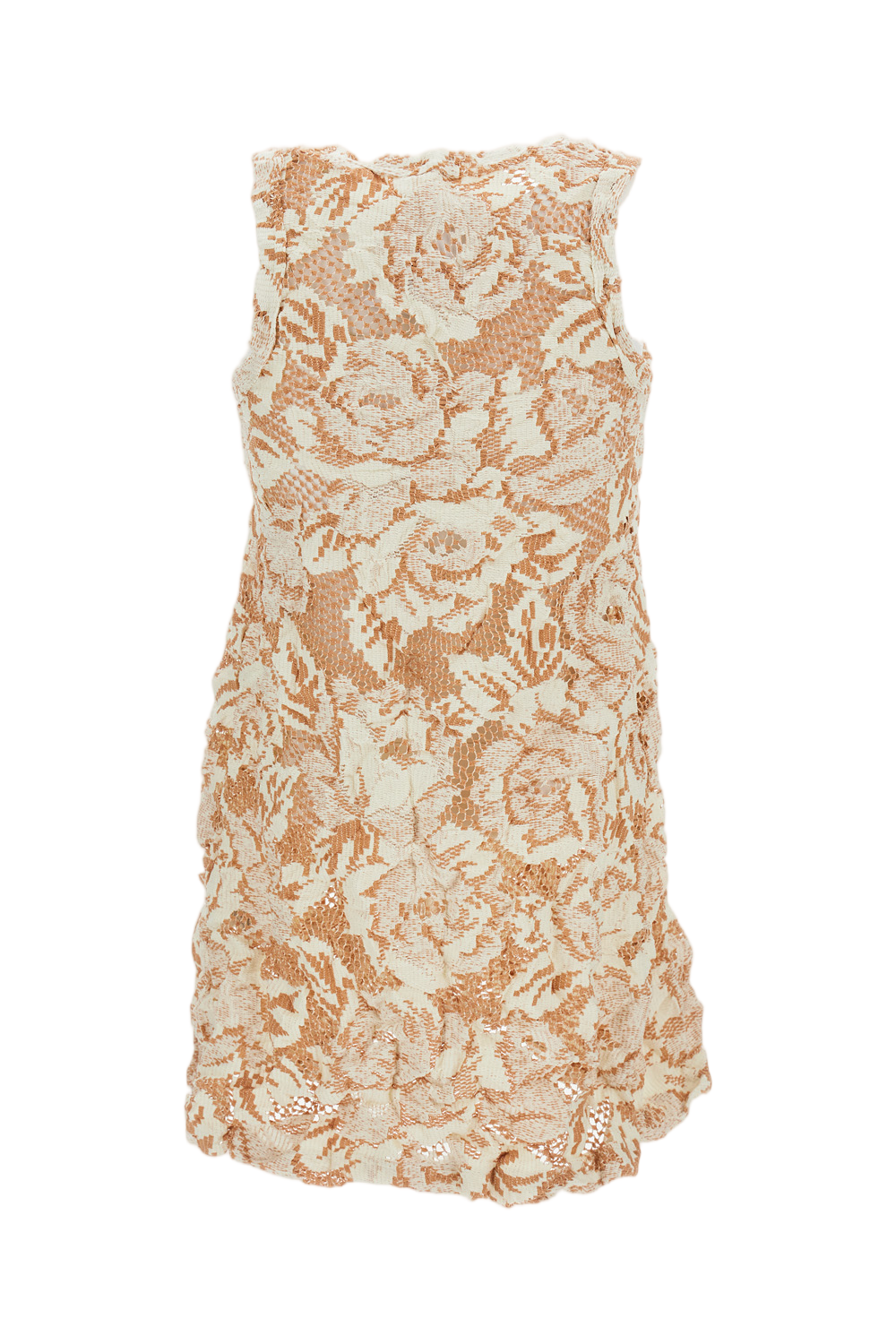 Shirred Floral Embroidered Structured Top