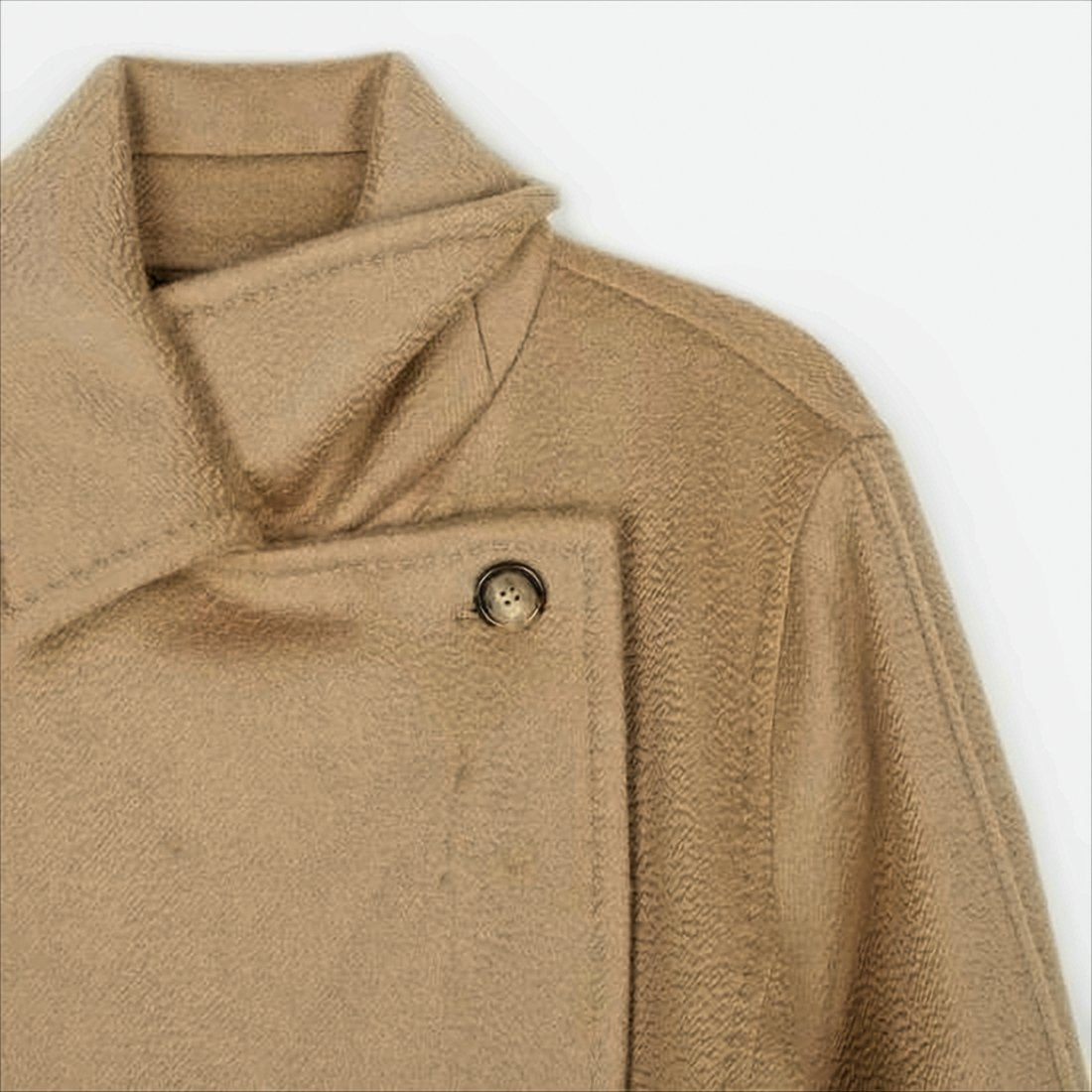 Long Cashmere Coat with Classic Collar