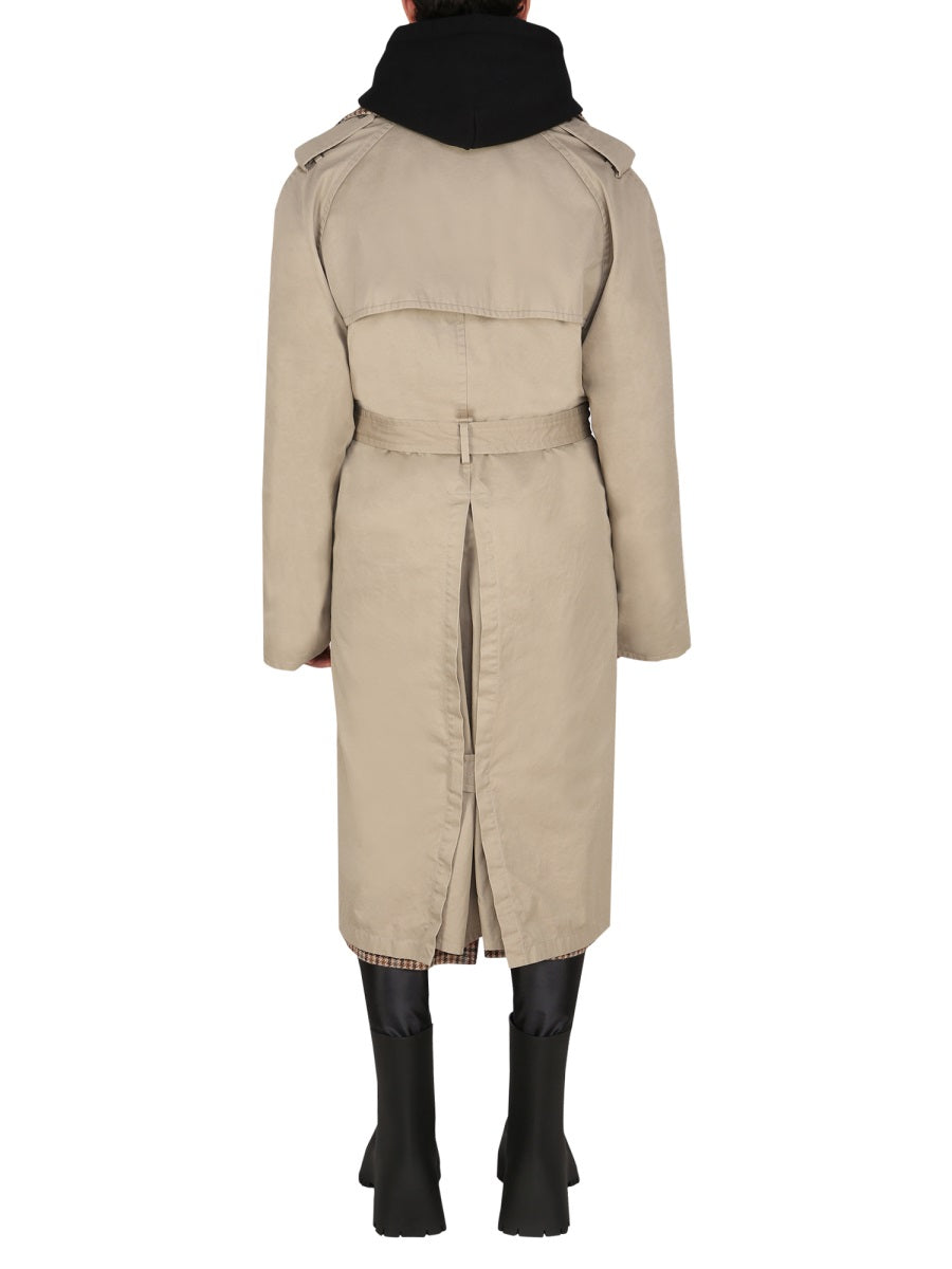 Reversible Oversized Trench Coat with Contemporary Design