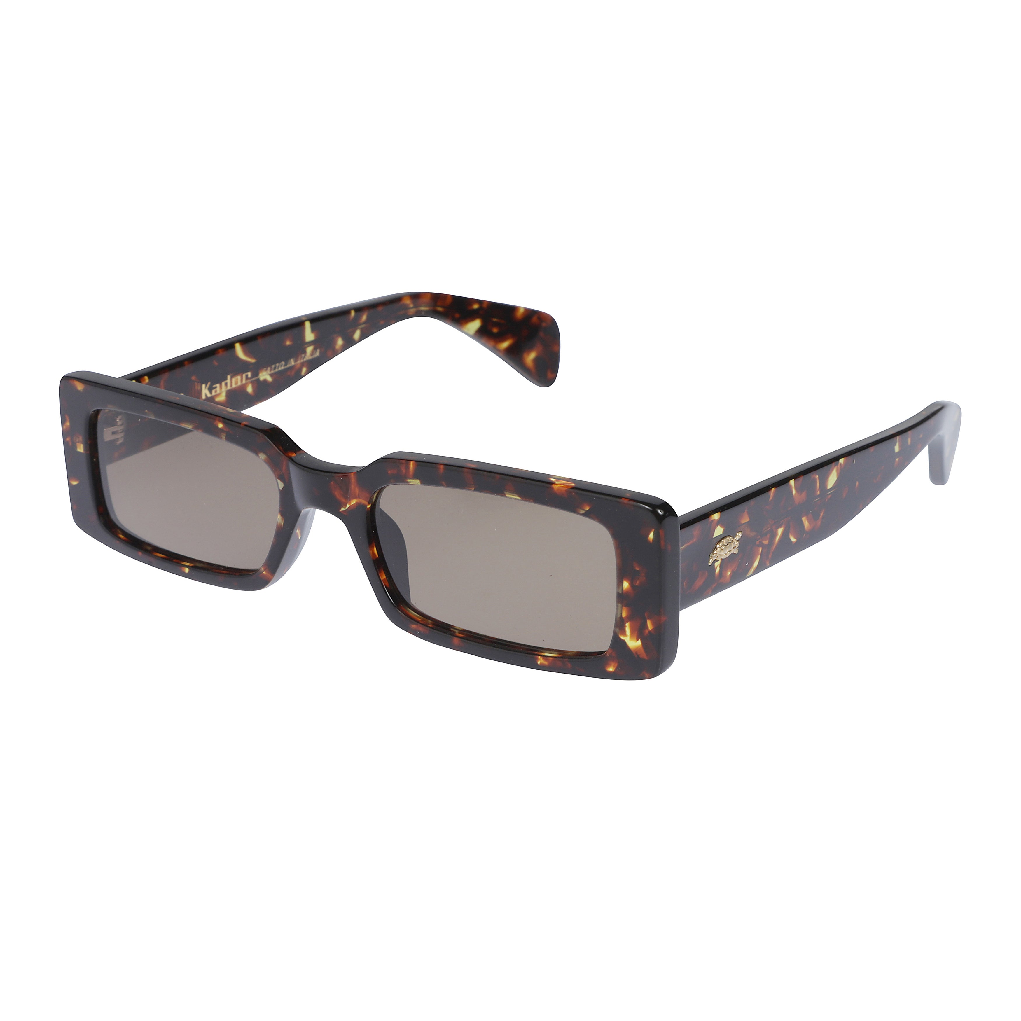 Pin-Up Rectangular Tortoiseshell Sunglasses with Bold Vintage Frame