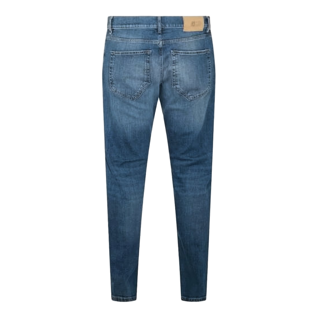 Slim-Fit Medium Blue Denim Pants