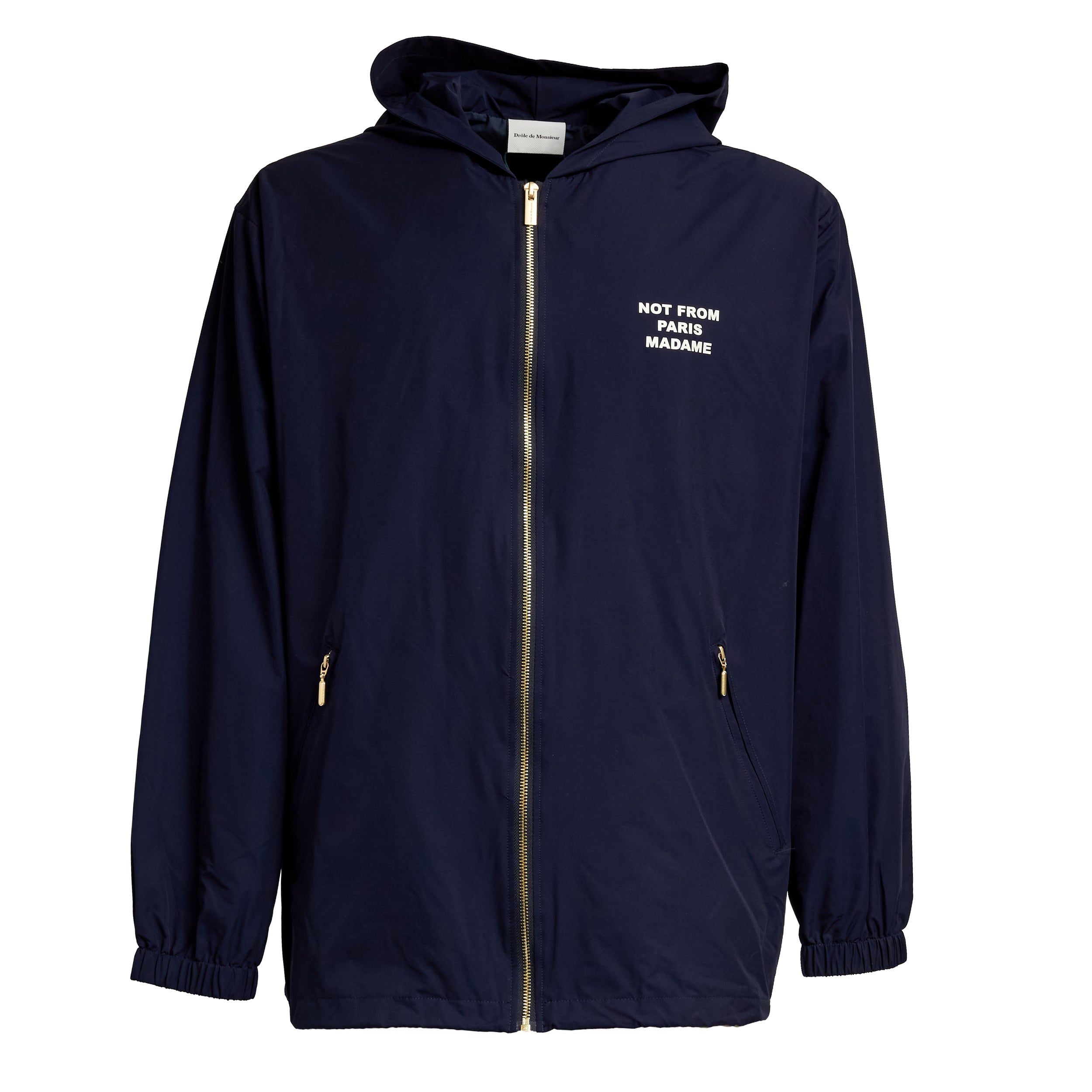 Oversized Navy Jacket with Statement Print