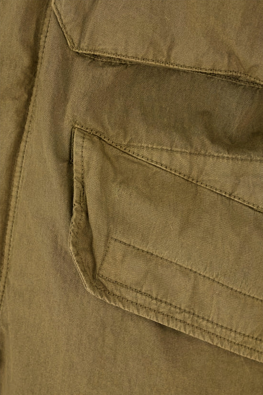 Green Jacket with Zippered Pockets and Hood