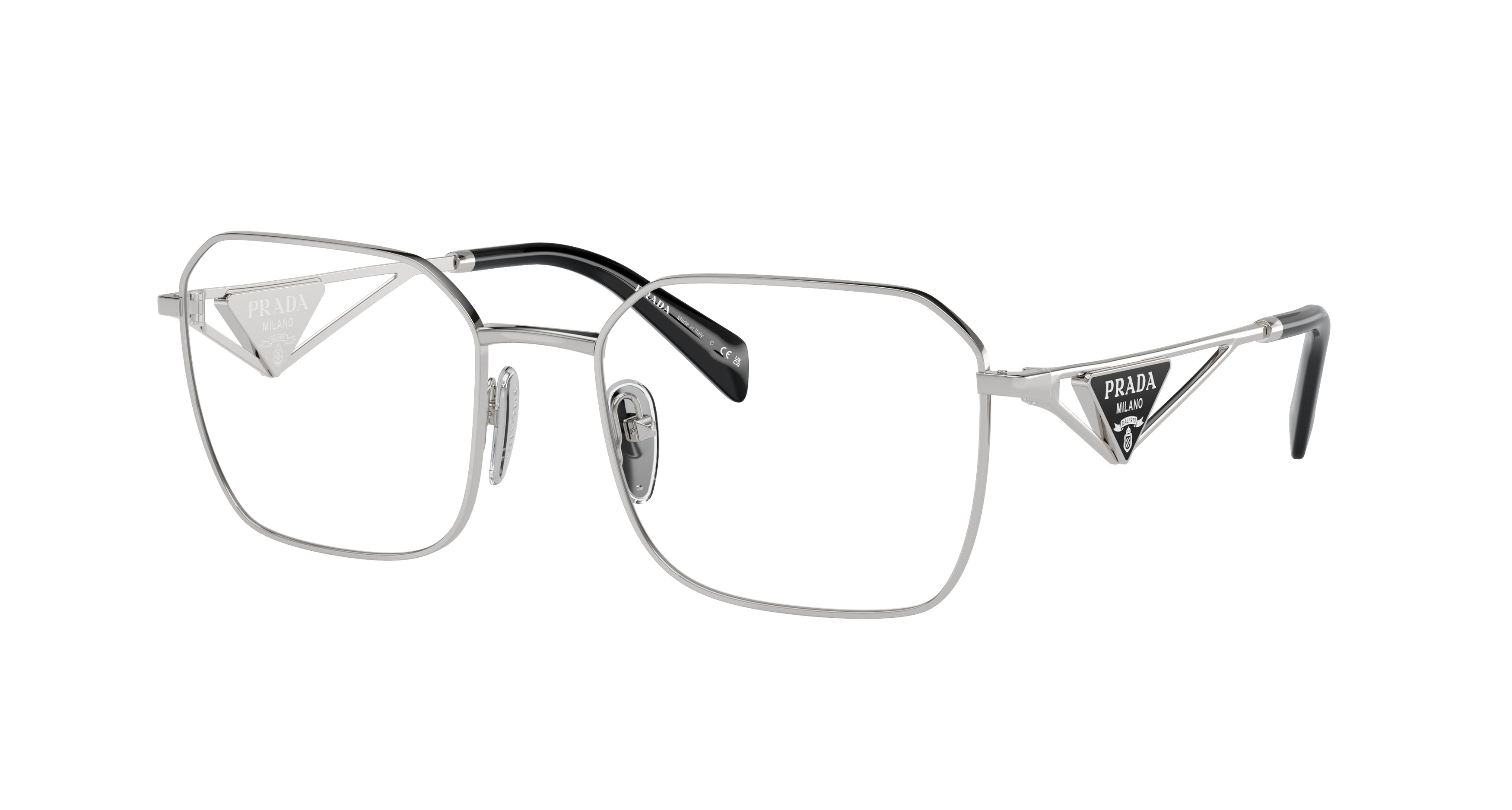 0pr A51v Geometric Oversized Square Frame Prada Eyeglasses
