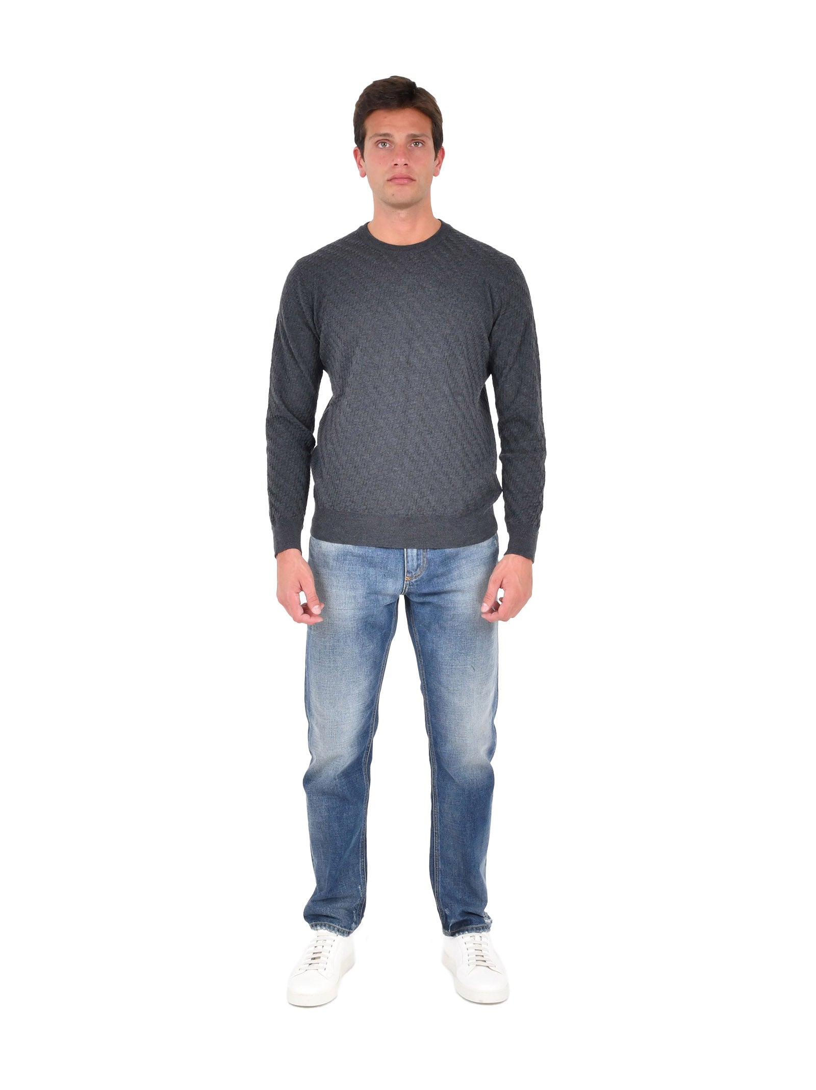 Dark Grey Crew Neck Sweater