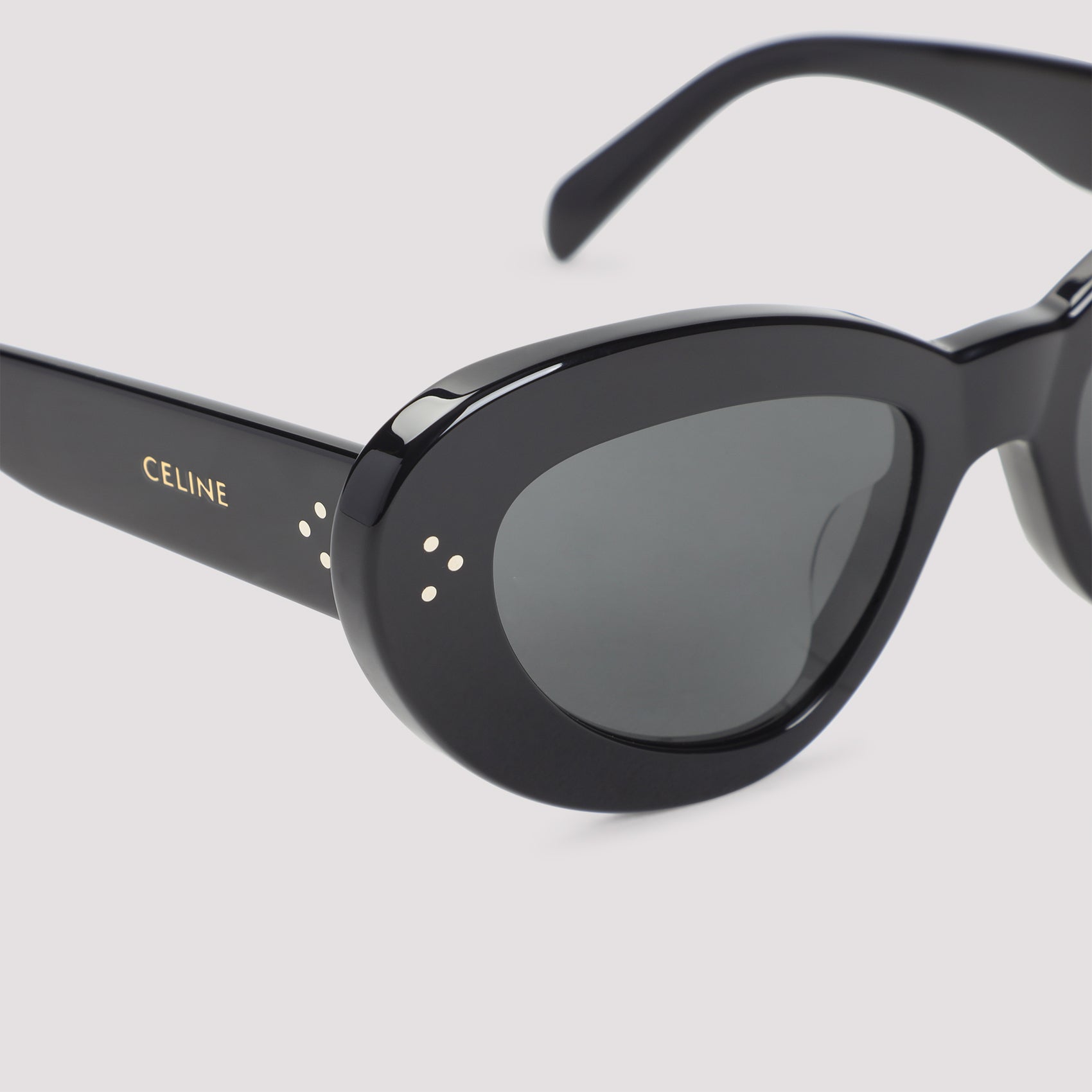 Butterfly-Shaped Sunglasses With Engraved Gold-Toned Logo