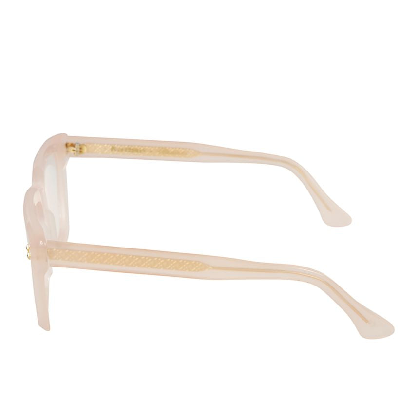 Kalipso Glamour Translucent Soft Beige Sunglasses with Gold-Toned Temples