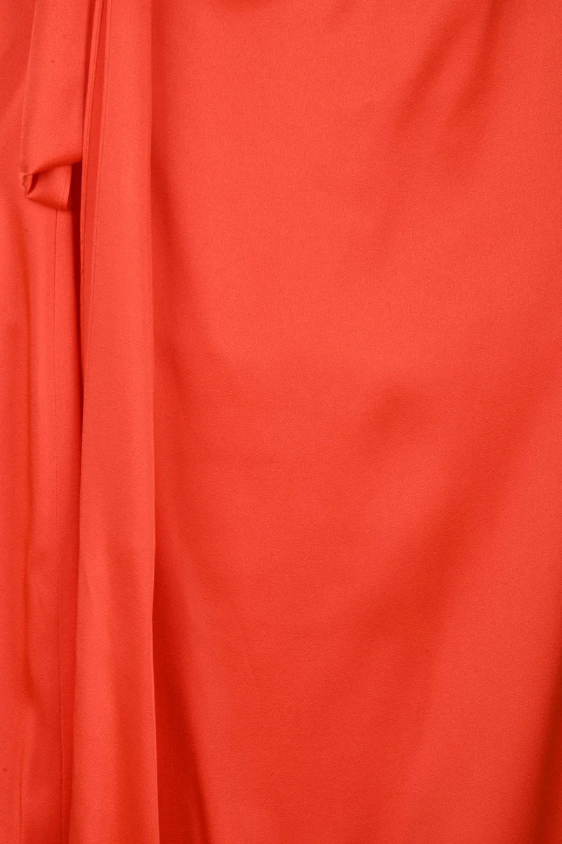 Cerchio One-Shoulder Long Dress - Red