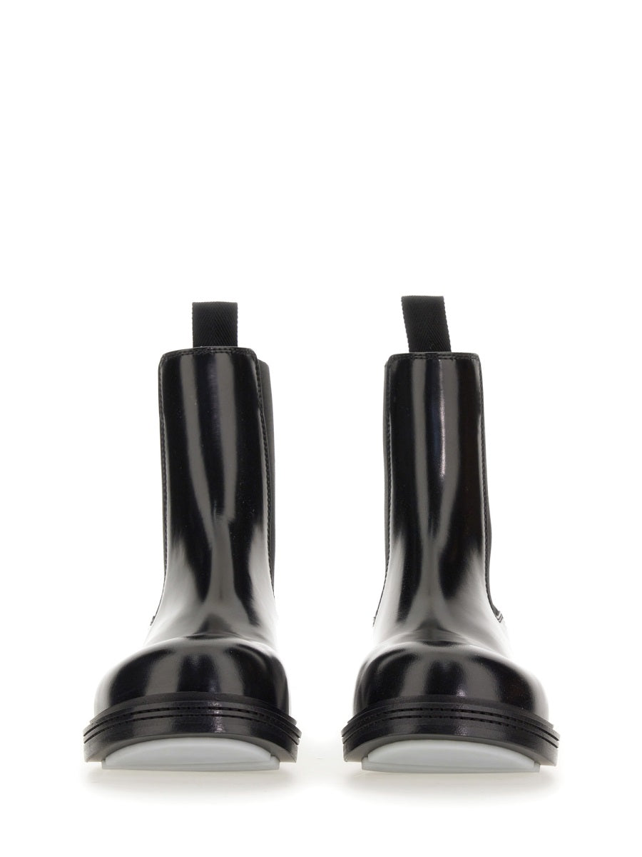Black Calf Leather Fireman Chelsea Boot