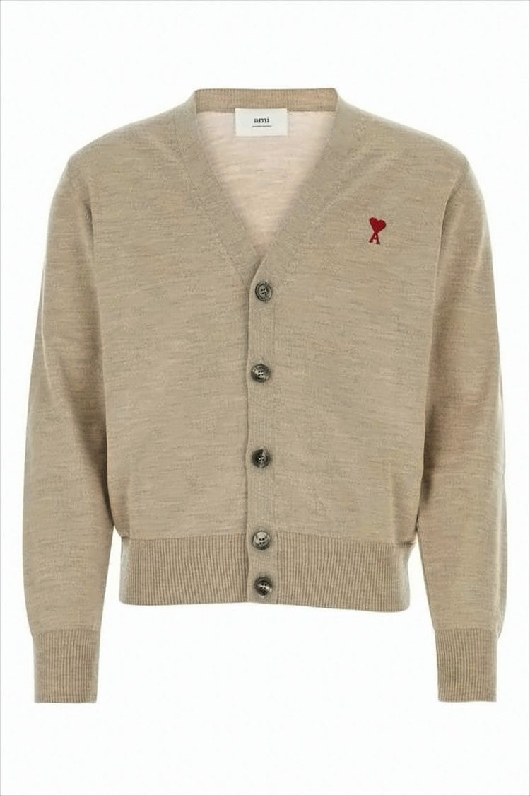 Cropped Wool Cardigan with V-Neckline