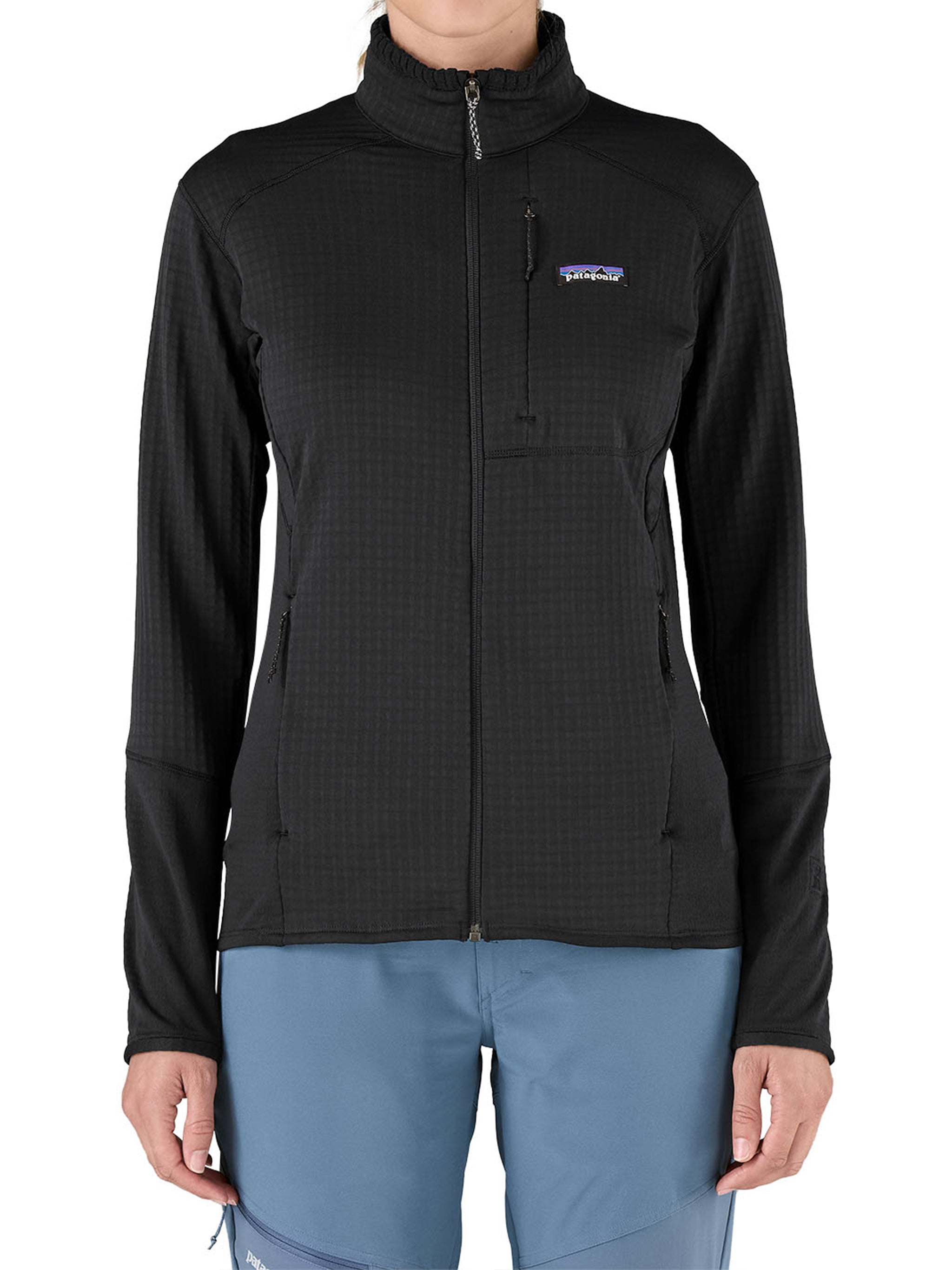 Black R1 Jkt Fitted Textured Active Jacket