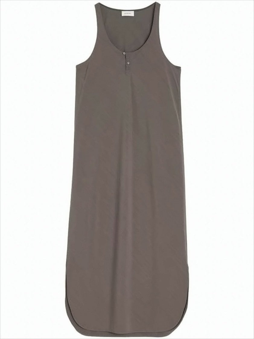 Sleeveless Midi Dress with Scoop Neckline