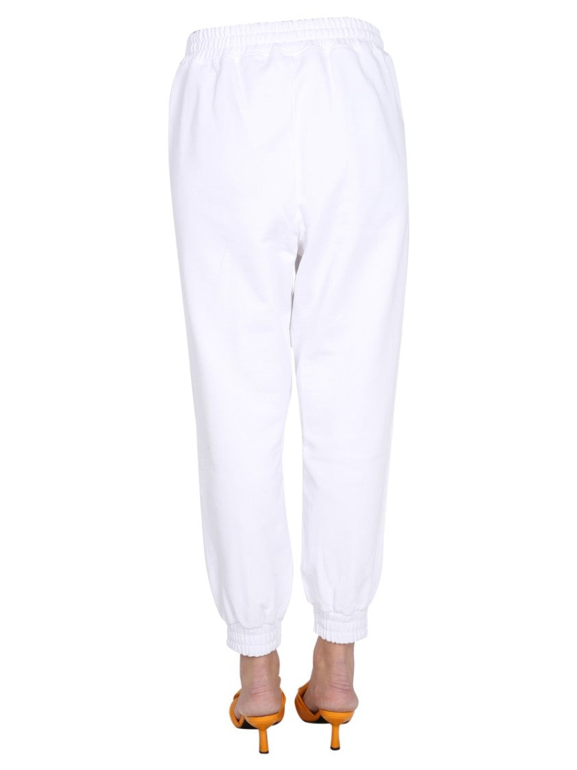 Relaxed-Fit White Track Pants