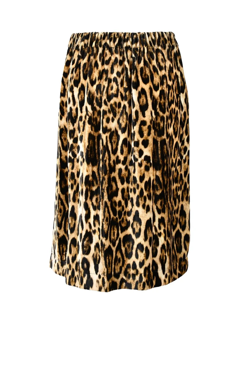 Midi Skirt with Captivating Leopard Print