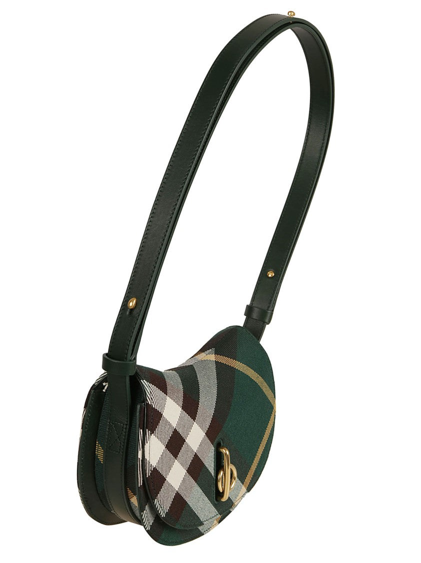 Half-Moon Green Plaid Bag