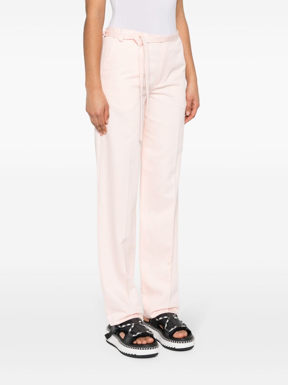Light Pink Straight Leg Trousers