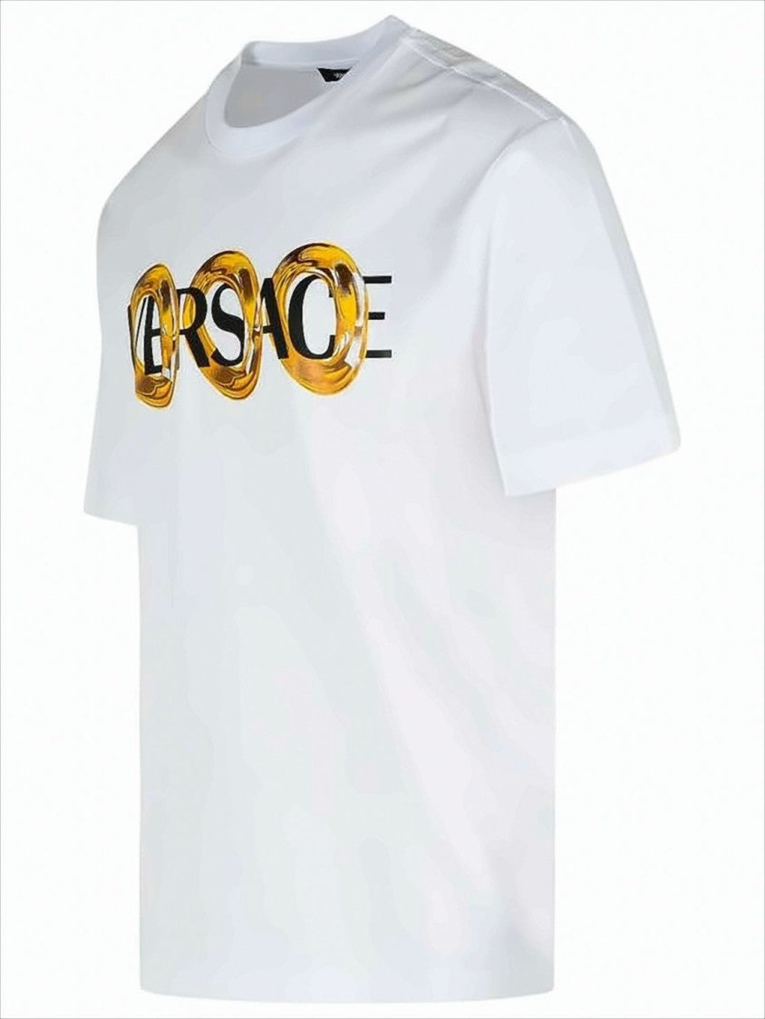 Short-Sleeve T-Shirt with Bold Graphic Logo and Relaxed Fit