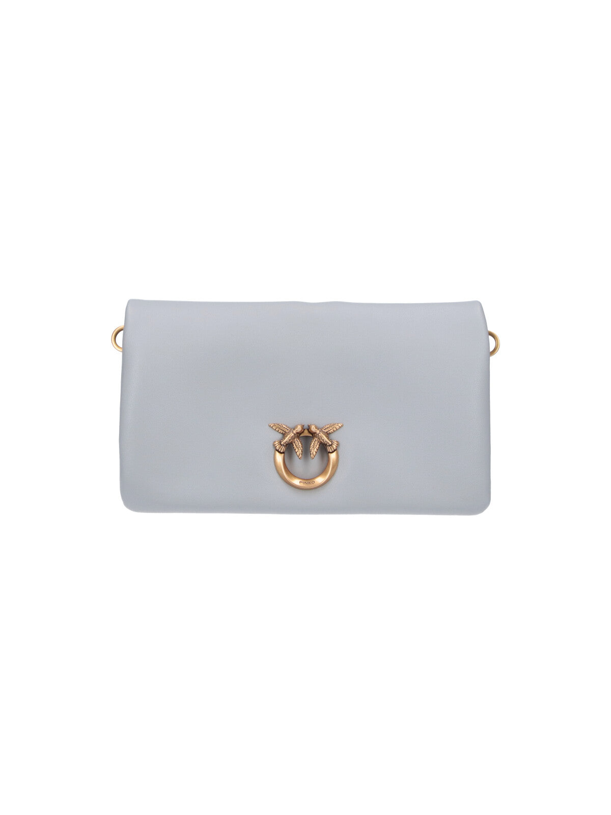 Grey Love Click Calf Leather Bag
