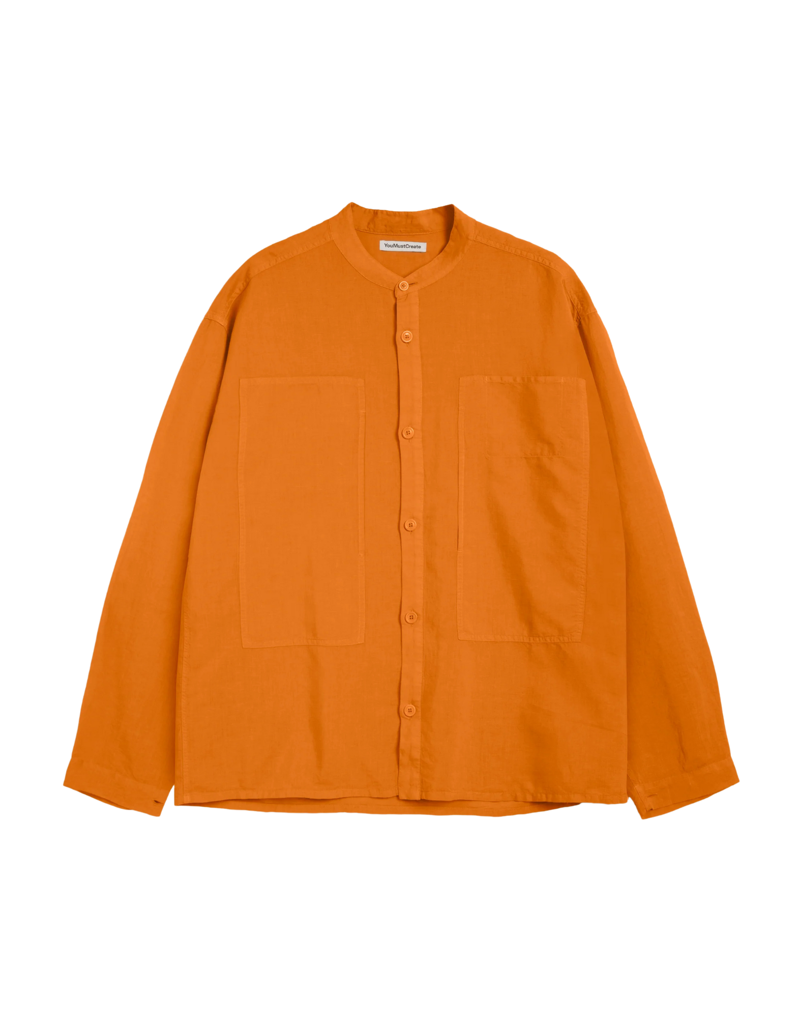 Orange Hawkeye Collarless Shirt