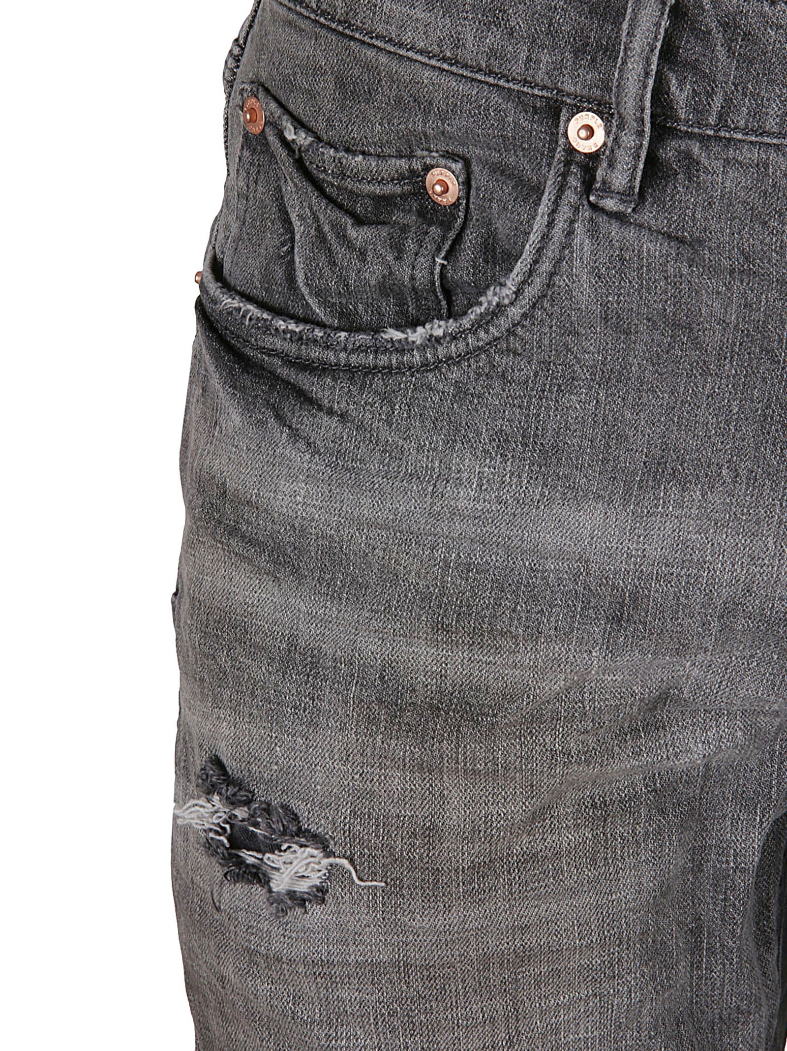 Sprane czarne dżinsy o fasonie slim fit