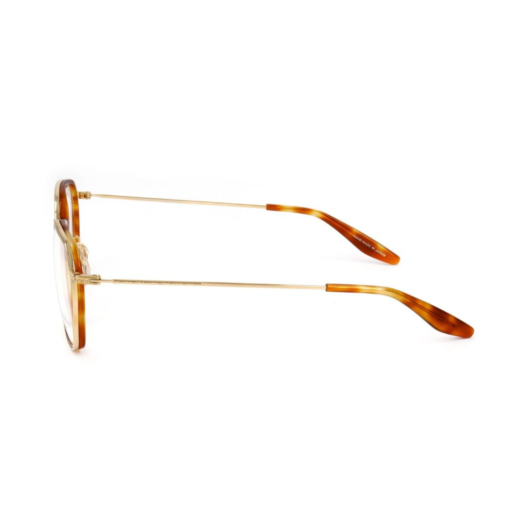 Bp5044 480zt Geometric Tortoiseshell Acetate Eyeglasses with Gold Metal Temples