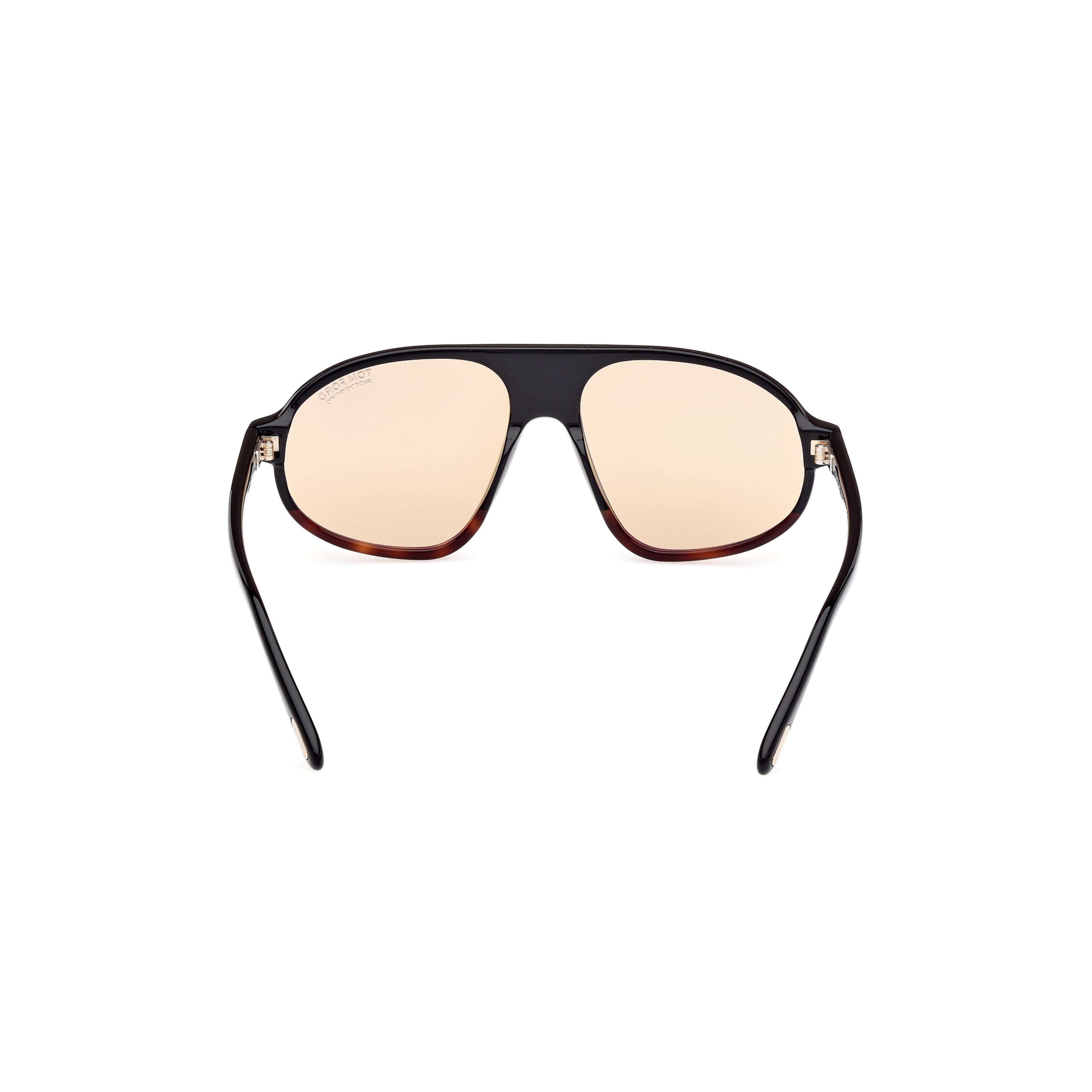 Ft1178 Aviator Sunglasses with Tortoiseshell Edging and Amber Lenses