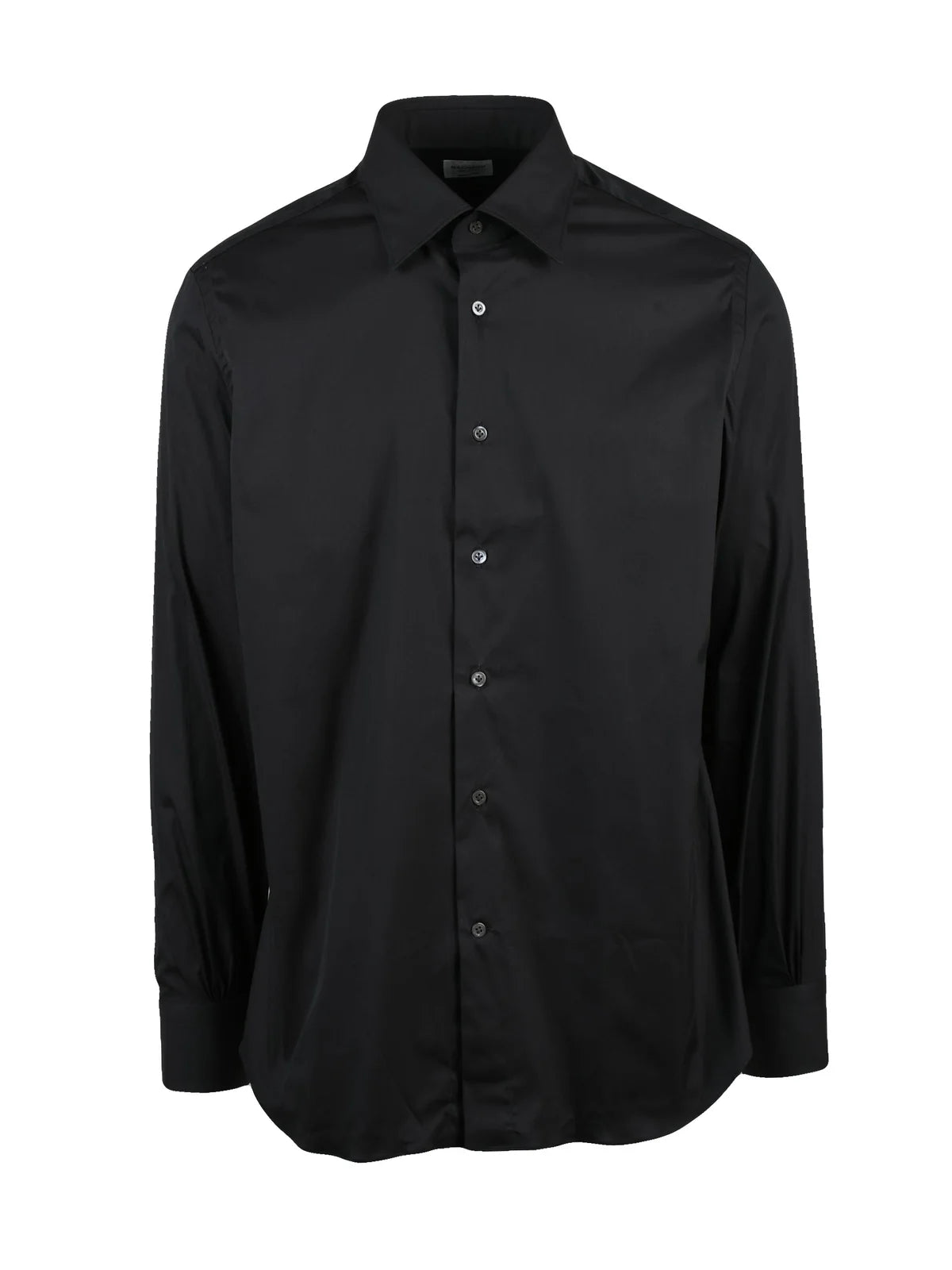 Black Cotton Polyamide Elastane Shirt
