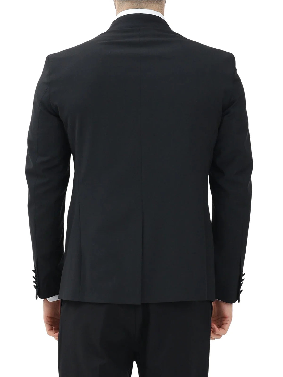 Black Polyester Wool Elastane Sequins Jacket