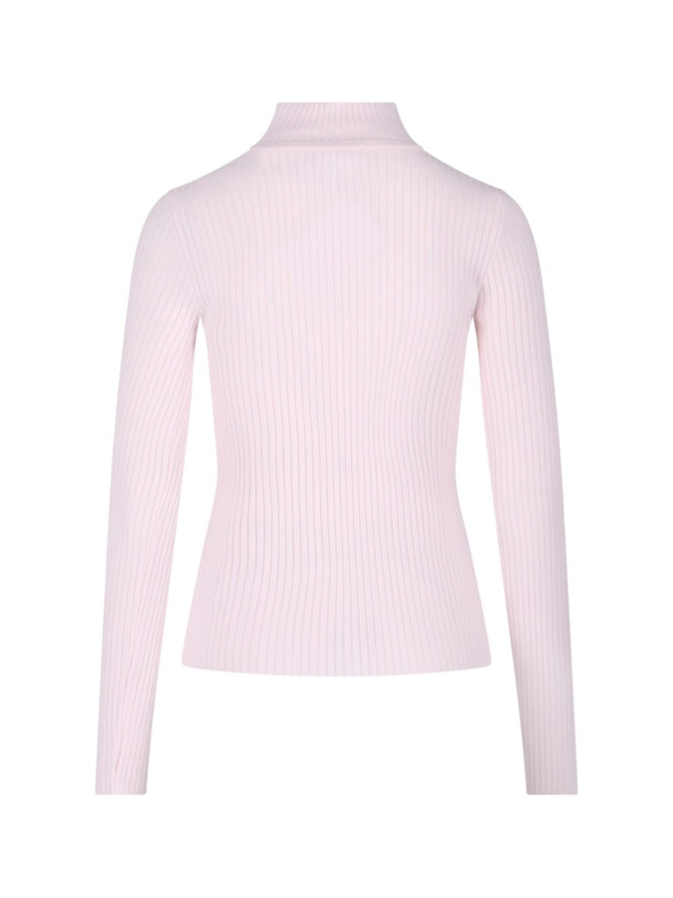 Logo Turtleneck, In Pink Viscose Blend