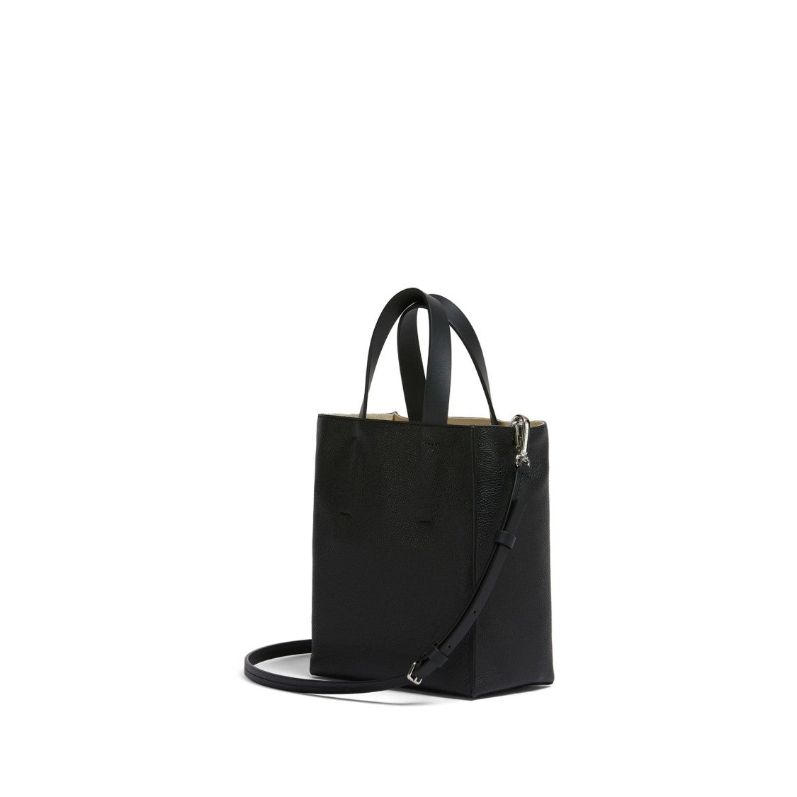 Structured Mini Bag In Exquisite Black Calf Leather