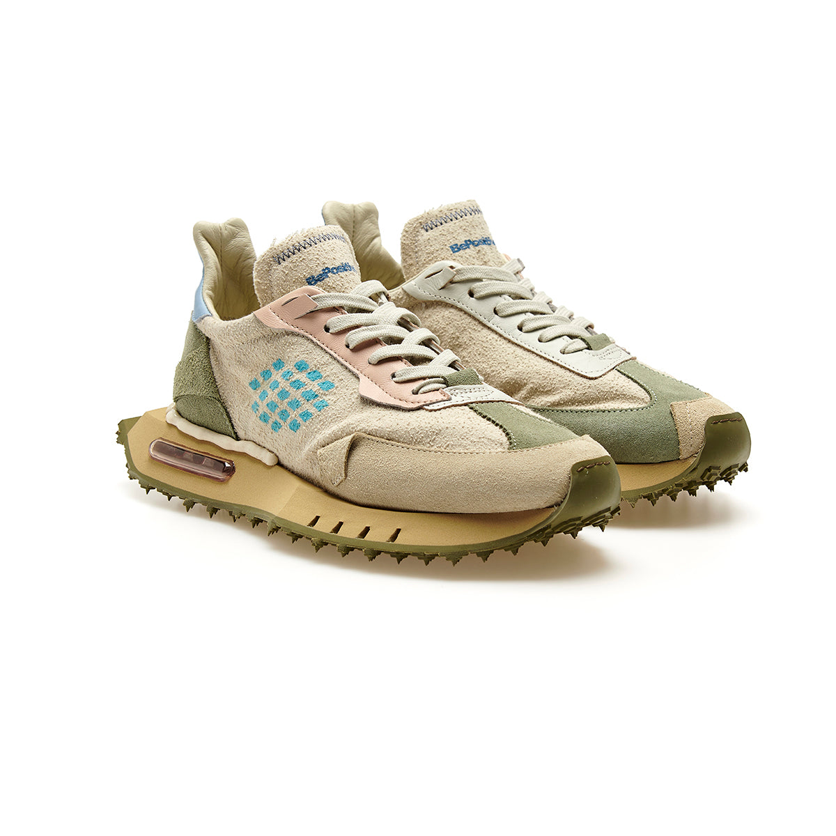 Space Race Canvas Leather Sneakers