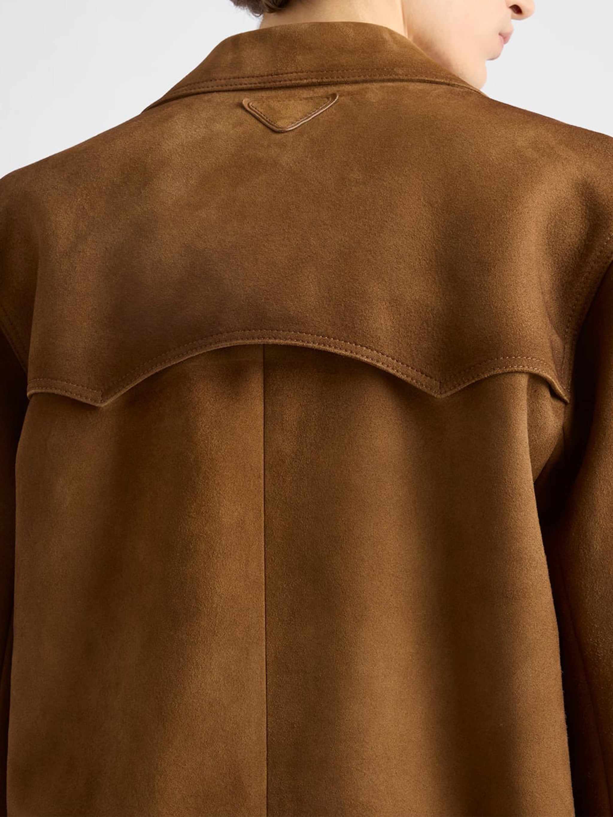 Blouson Straight-Cut Lambskin Suede Jacket