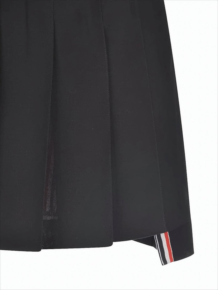 Pleated Mini Skirt with Structured Silhouette and Subtle Logo