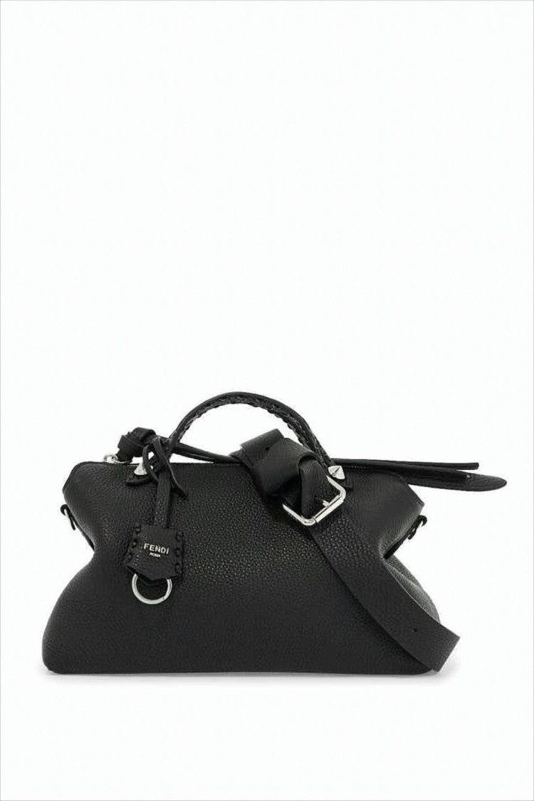 Textured Calf Leather Shoulder Bag