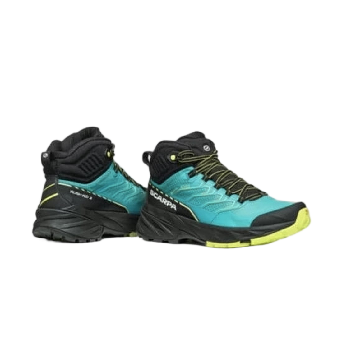 Mid-Top Hiking Shoes with Turquoise Upper