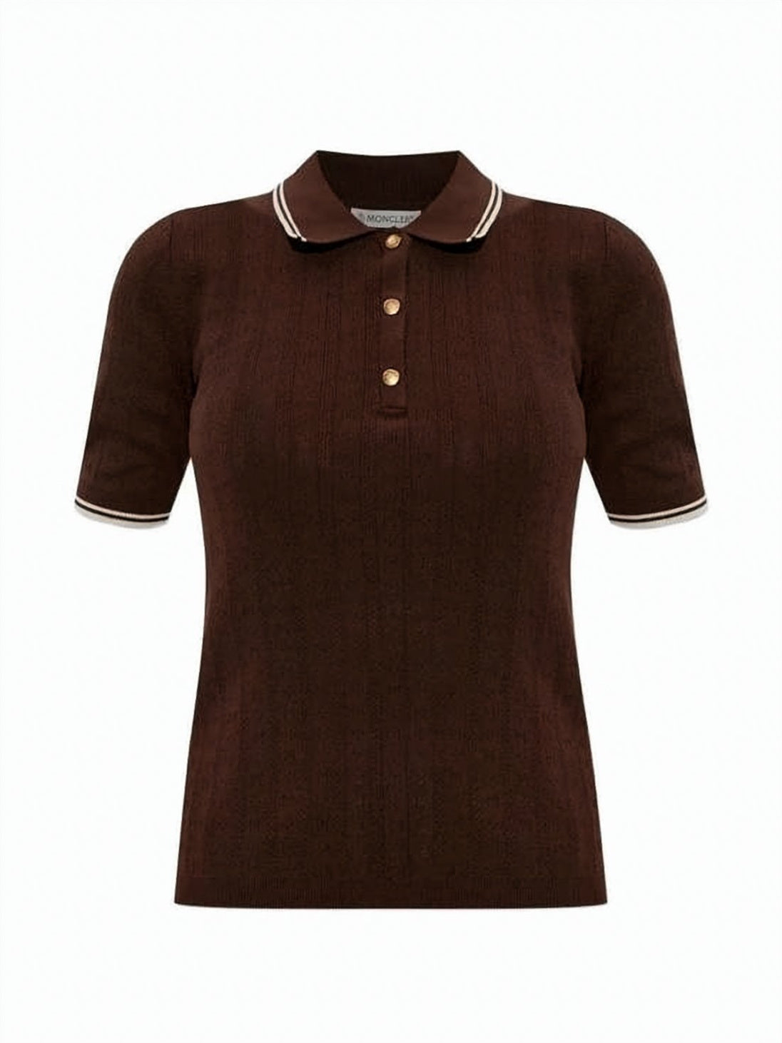 White Textured Diamond Pattern Cotton Polo