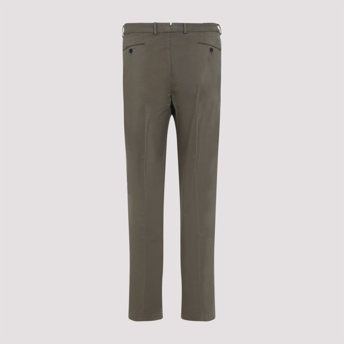Tailored Green Trousers With Classic Waistband