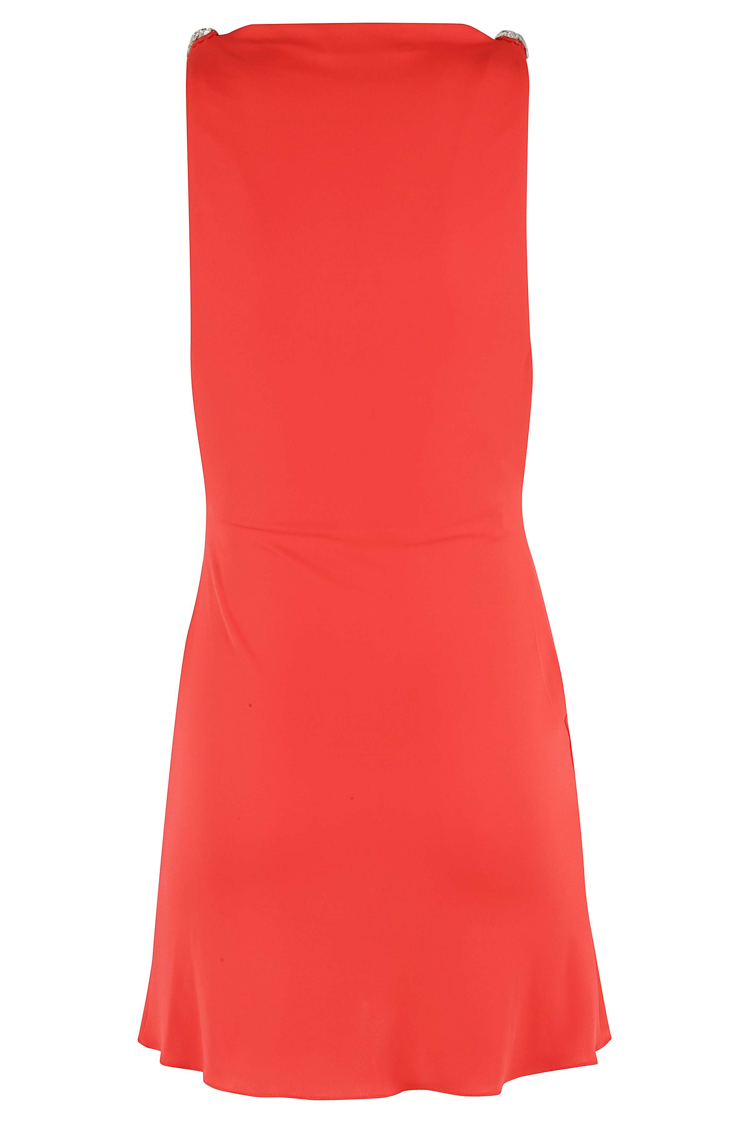 Orange Jeweled Mini Dress