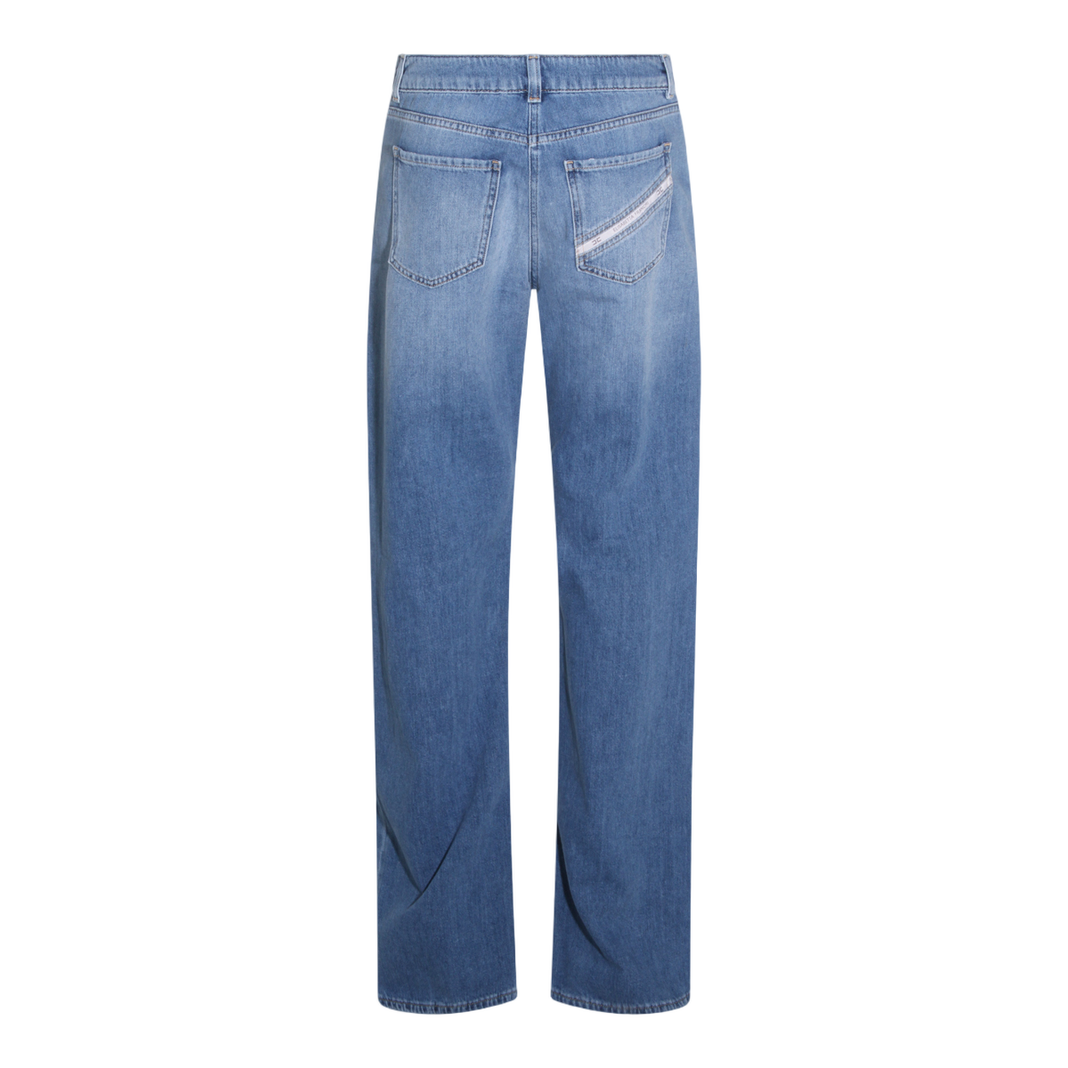 Straight-Leg Denim Jeans with Five-Pocket Styling