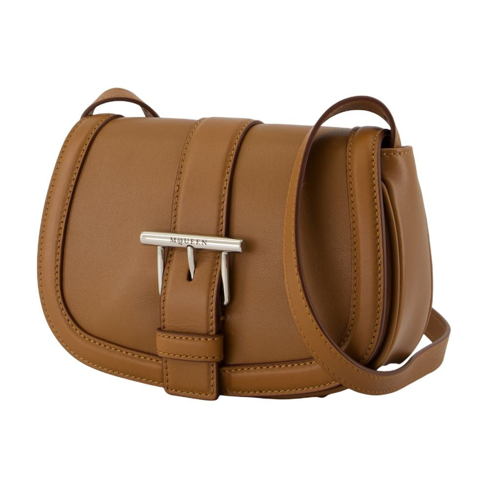 T-Bar Satchel Mini Purse - Leather - Brown