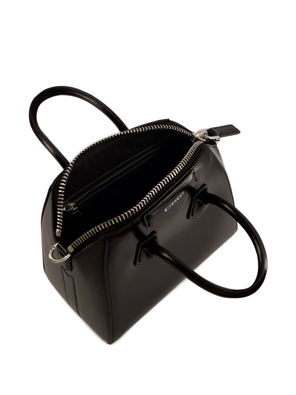 Box-Shaped Calf Leather Handbag With Detachable Shoulder Strap