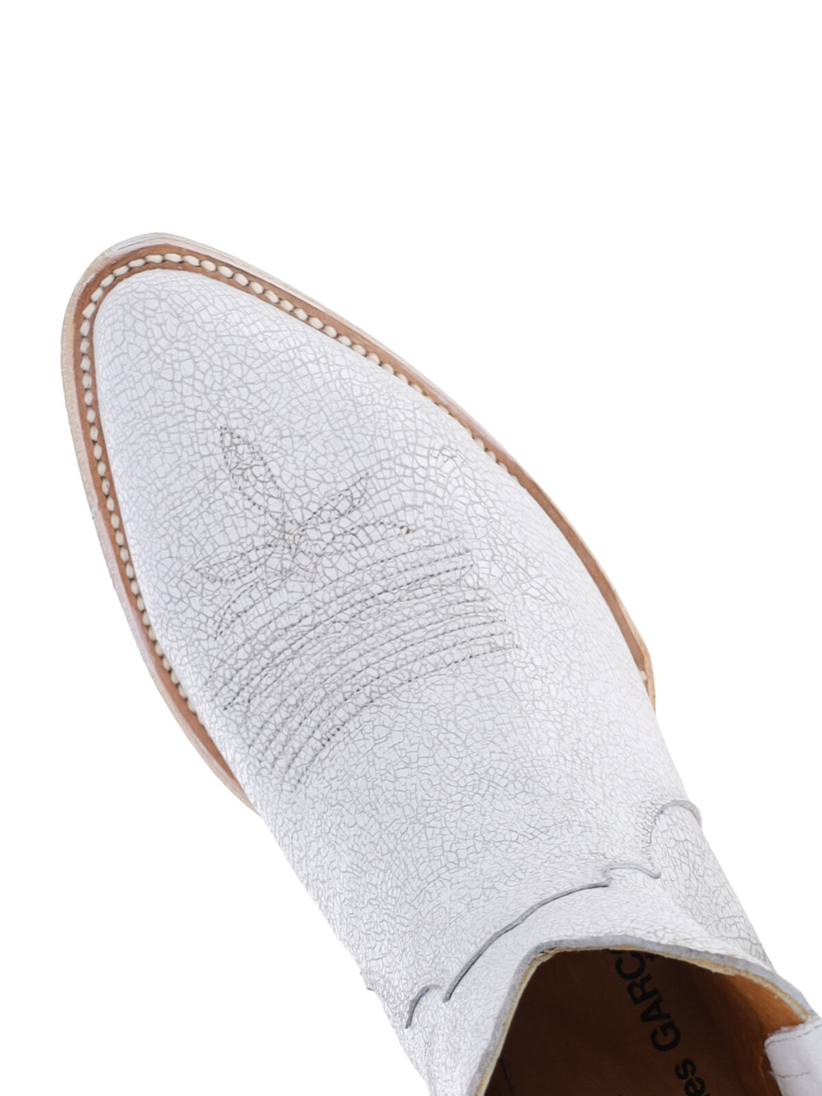 White Pointed Toe Leather Boots
