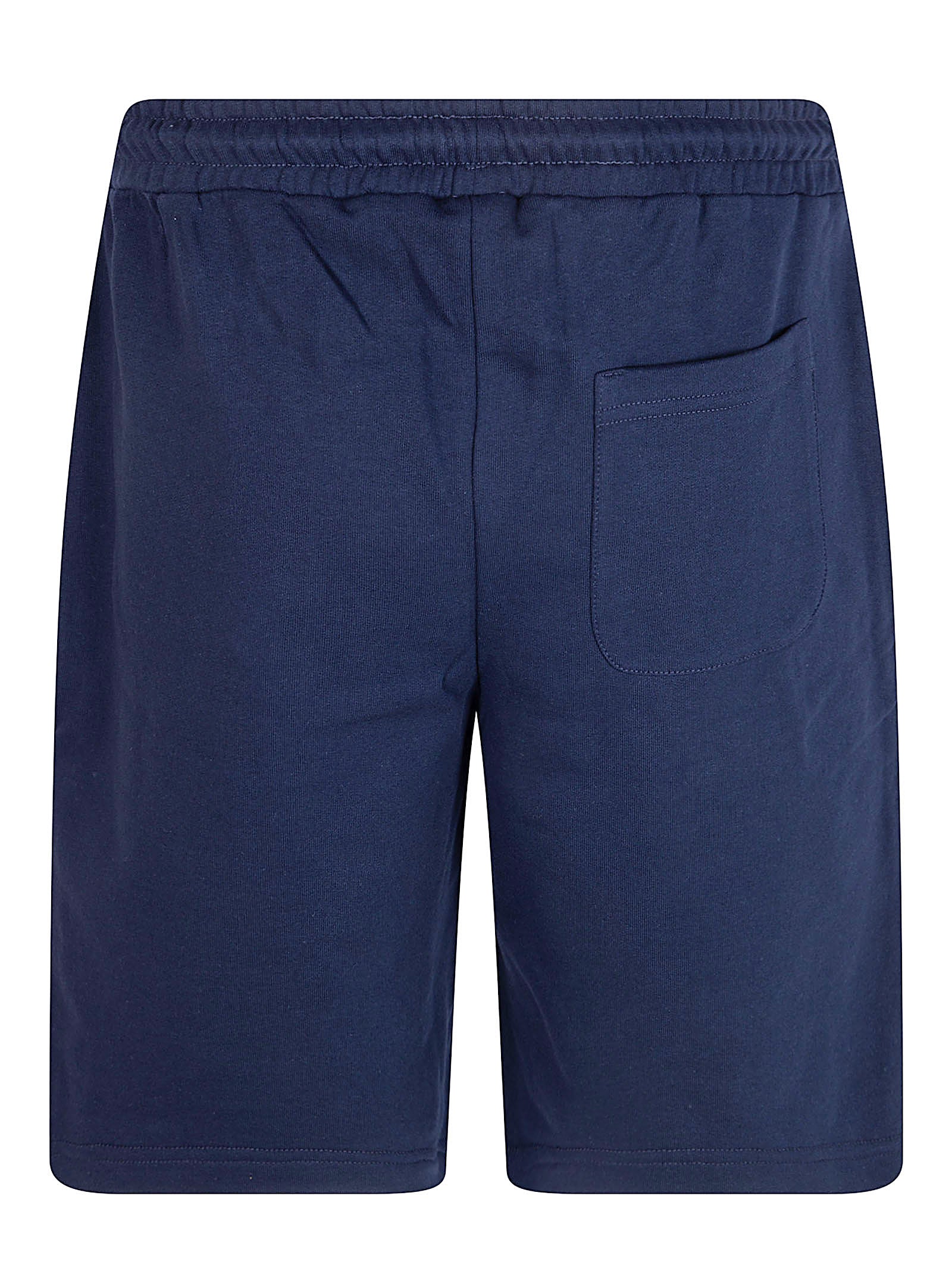 Deep Blue Shorts with Elastic Waistband and Side Pockets